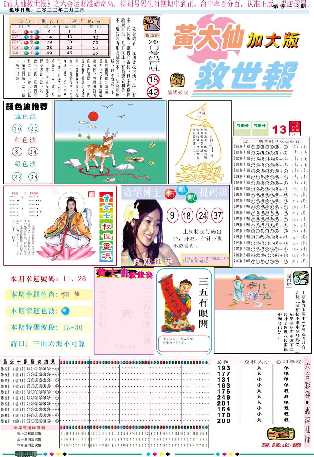 黄大仙救世A加大版