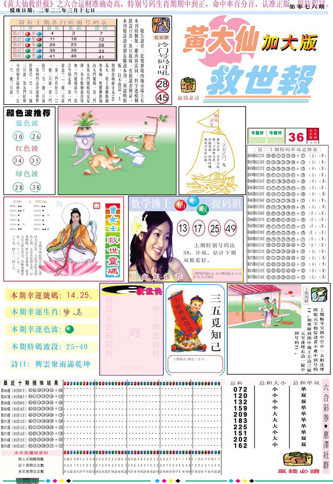 黄大仙救世A加大版