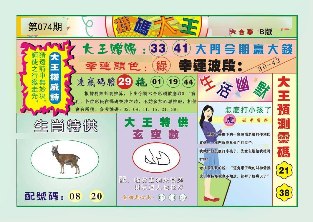 特码大王B（新）