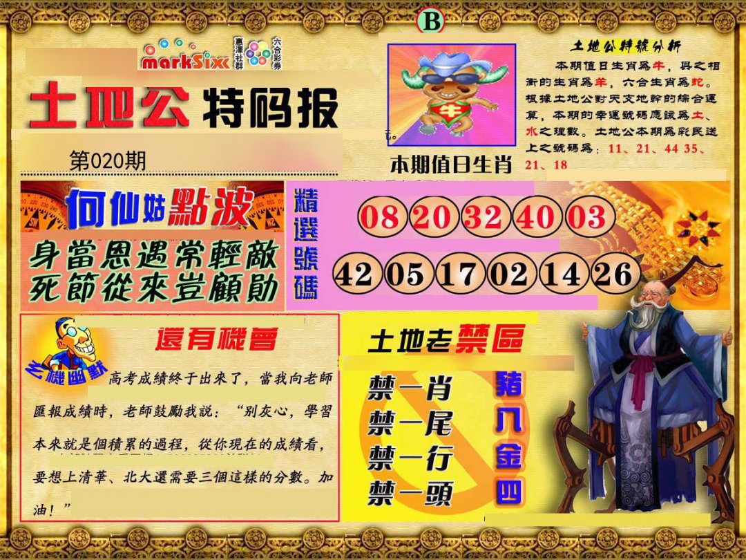 土地公特码报B