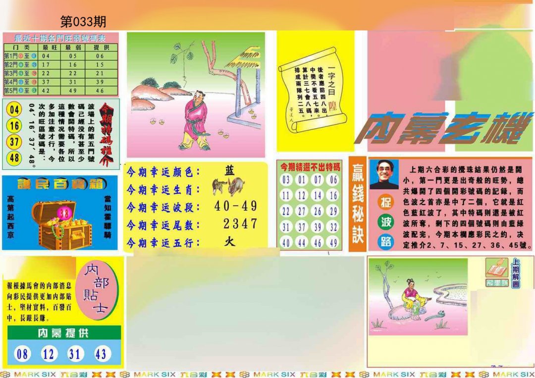 马经内幕A(新推荐)