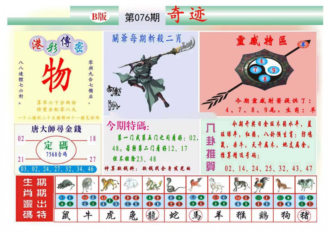 马经奇迹B(新推荐)